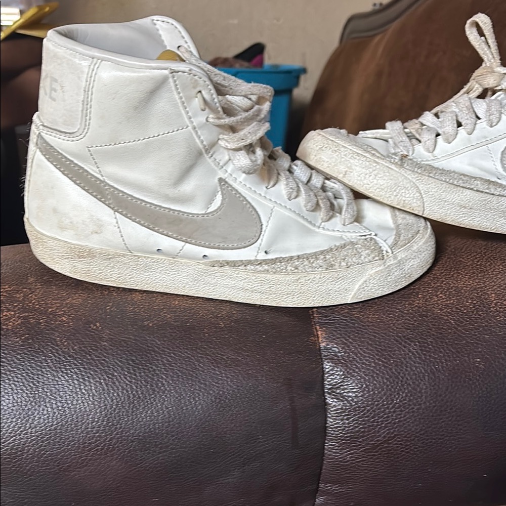 Nike White and Gray High-Tops